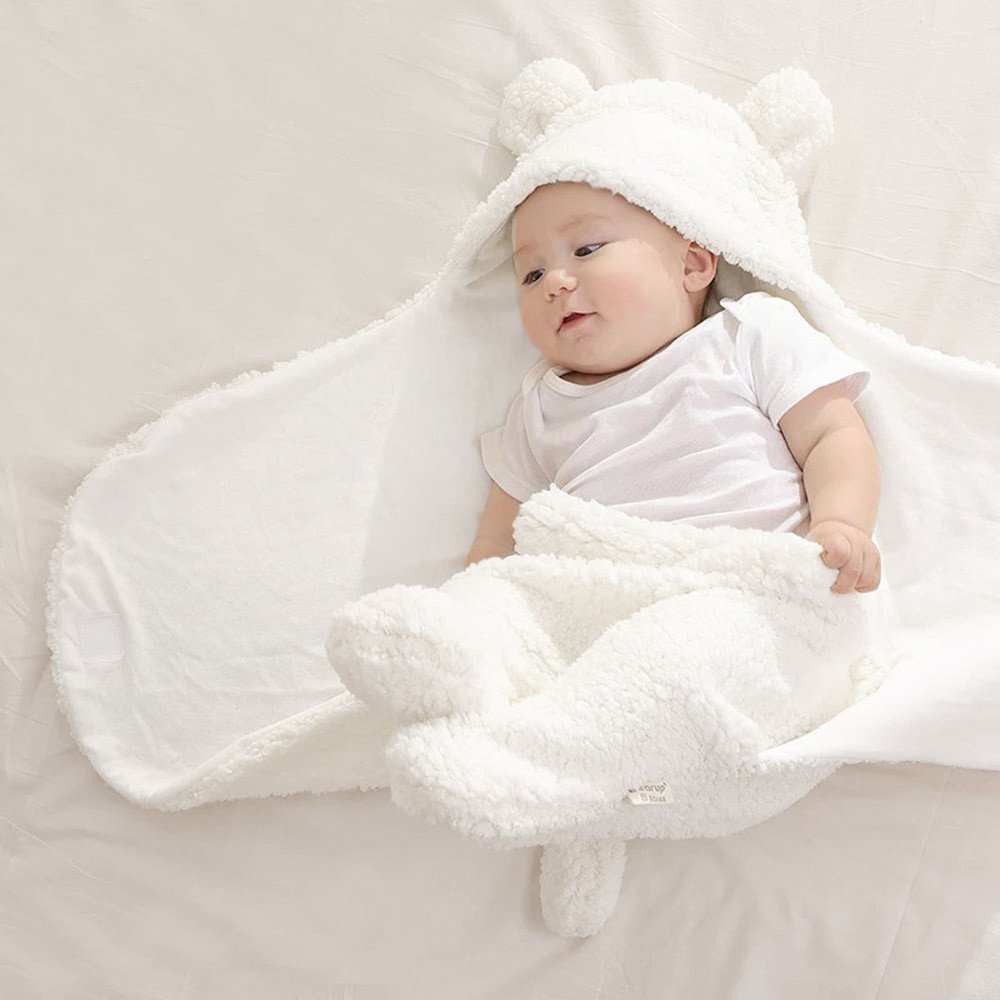 My NewBorn 3 in 1 Baby Blanket (White)