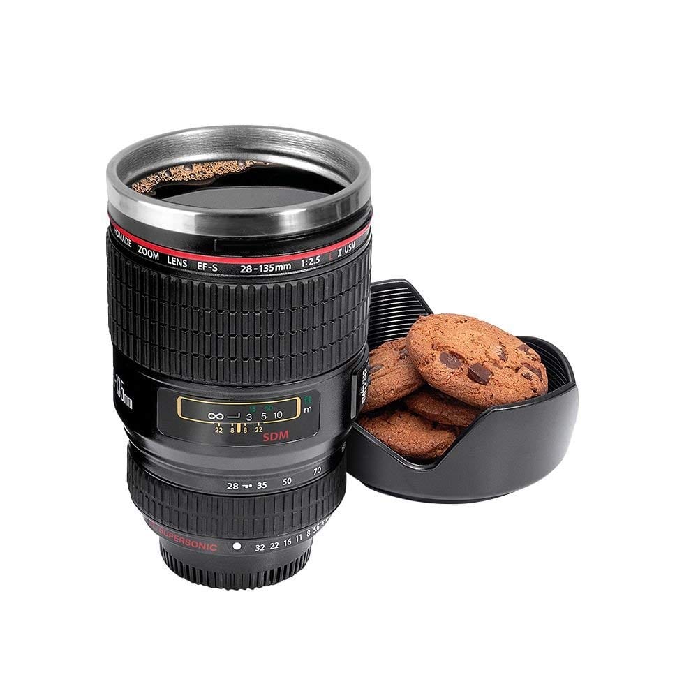 Stainless Steel Camera Lens Mug