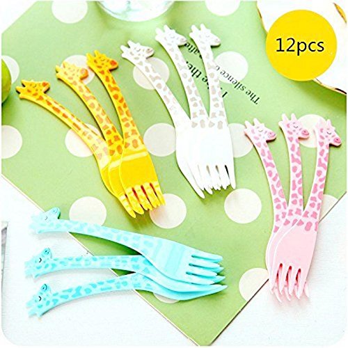 Giraffe Shape Fruit Fork Set