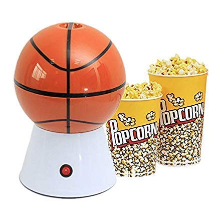 SHREEJIIH Plastic Basketball Popcorn Maker for Home Use, 1pc (Orange Color)
