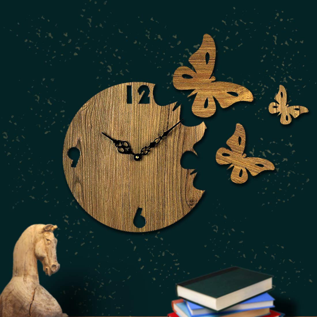 Moon Butterfly Clock